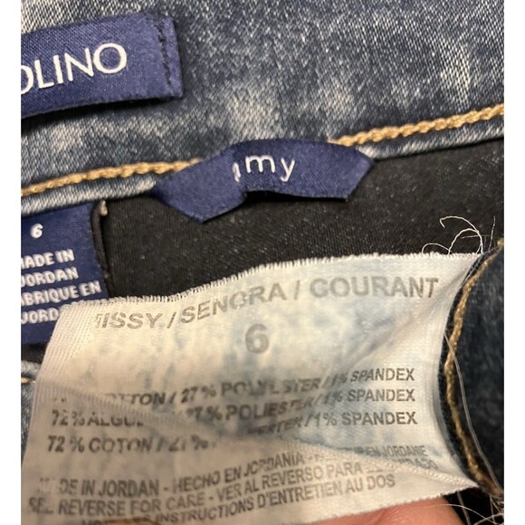 Bandolino Amy Womens Mid Rise Blue Jeans Straight Leg Size 6 - Picture 3 of 8